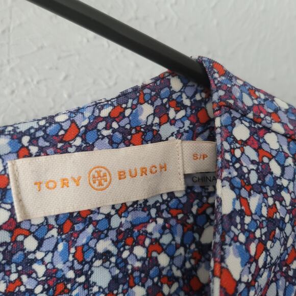 Tory Burch Geometric Scoop neck Multicolored Belted Dress - Picture 5 of 11
